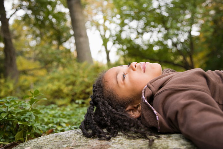 Girl in a forest